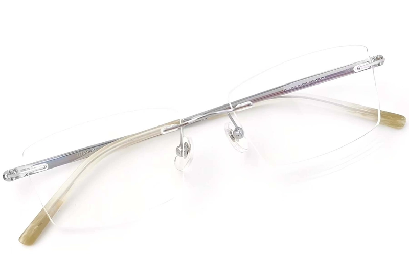 Lunettes invisibles en titane argenté #BS2419-0008
