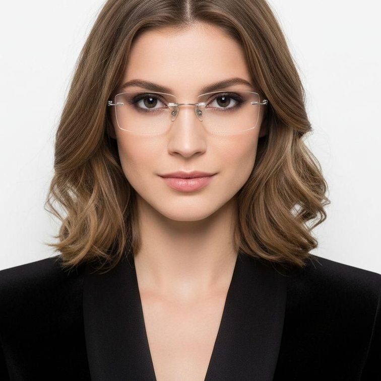 Invisible Silver Titanium Glasses #BS2419-0008