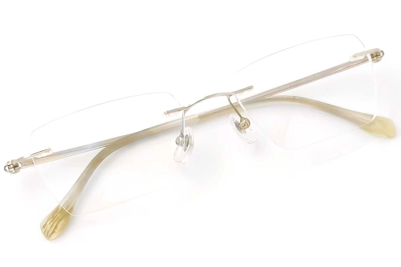 Invisible Golden Titanium Glasses #BS2419-0010