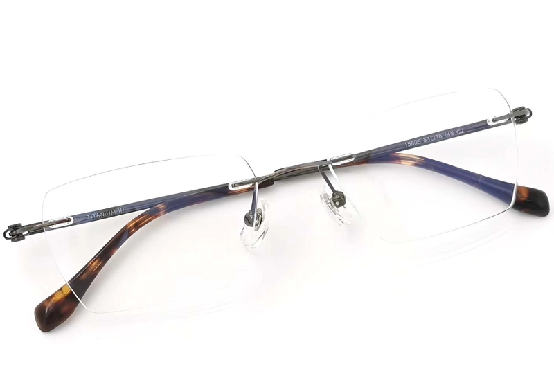 Invisible Gray Titanium Glasses #BS2419-0011