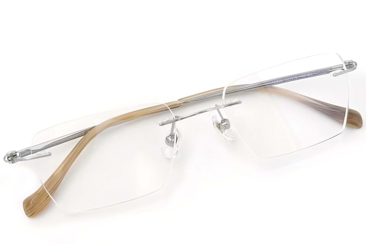 Invisible Silver Titanium Glasses #BS2419-0012