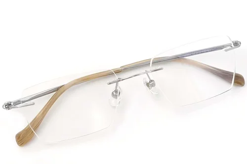 Lunettes invisibles en titane argenté #BS2419-0012