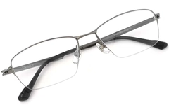 Halbrandlose graue Titanbrille #BS2419-0022
