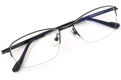 Semi-rimless Black Titanium Glasses #BS2419-0024