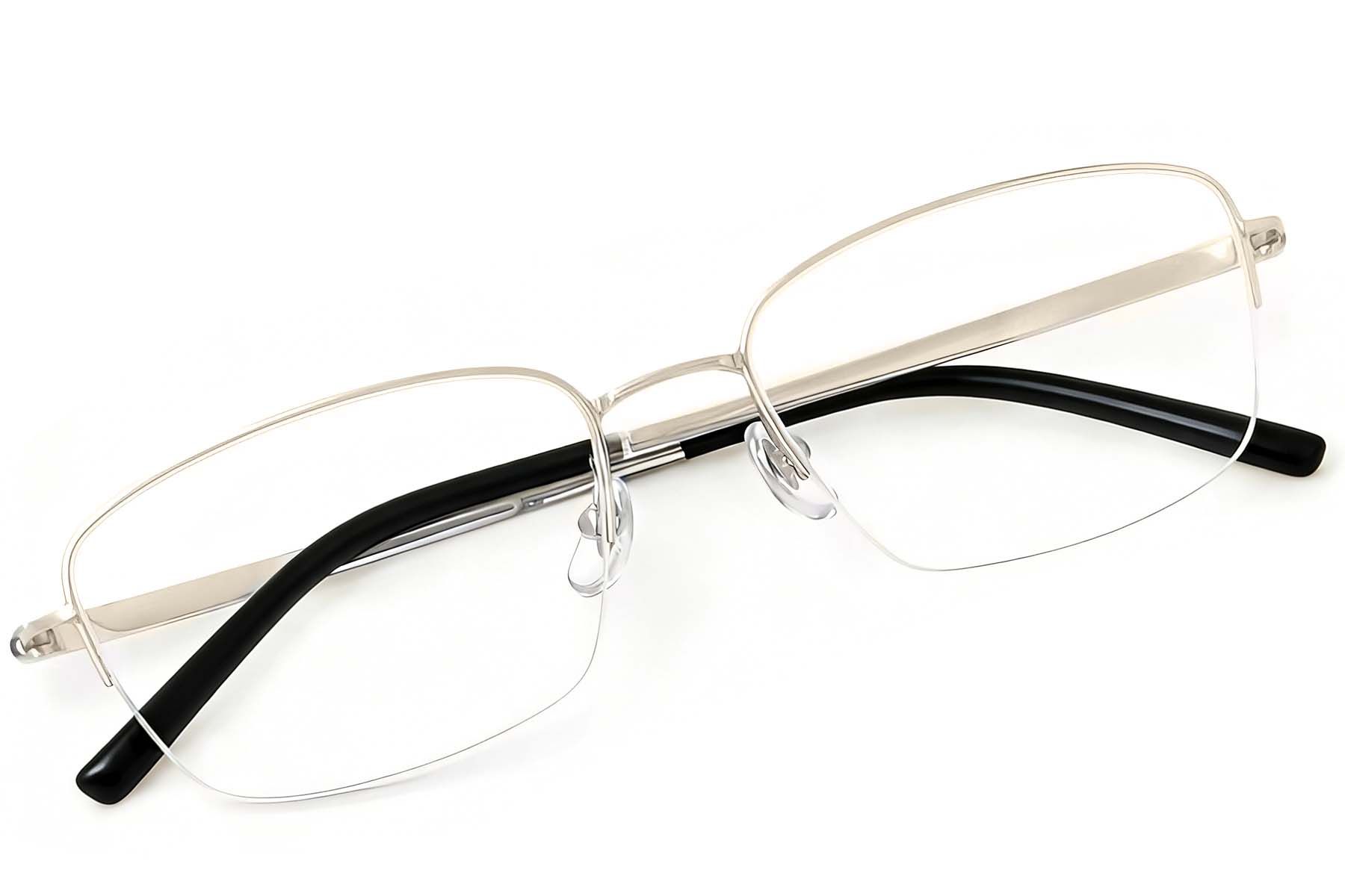 Semi-rimless Golden Titanium Glasses #BS2419-0025