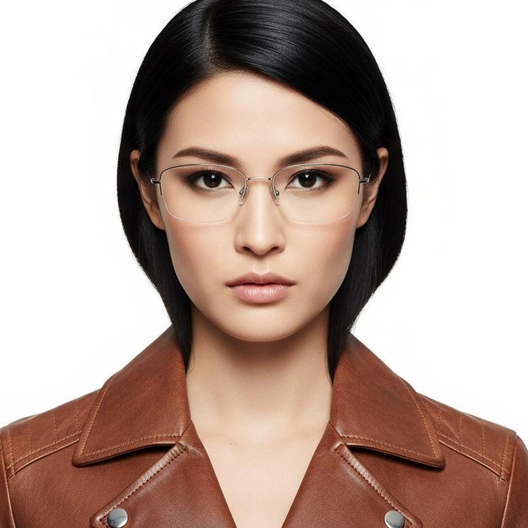 Gafas de titanio dorado semi al aire #BS2419-0025