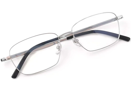 Rectangular Silver Titanium Glasses #BS2419-0031