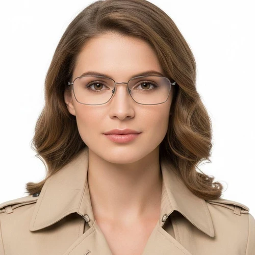 Semi-rimless Gray Titanium Glasses #BS2419-0034