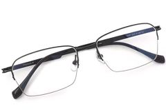 Semi-rimless Black Titanium Glasses #BS2419-0036