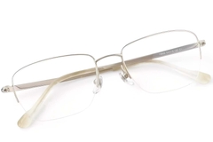 Lunettes semi-cerclées en titane doré #BS2419-0041