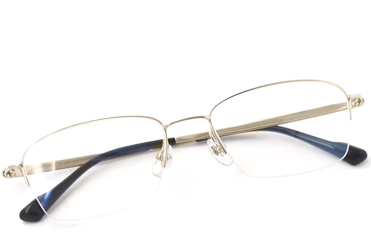 Gafas de titanio dorado semi al aire #BS2419-0045