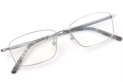 Rectangular Silver Titanium Glasses #BS2419-0053