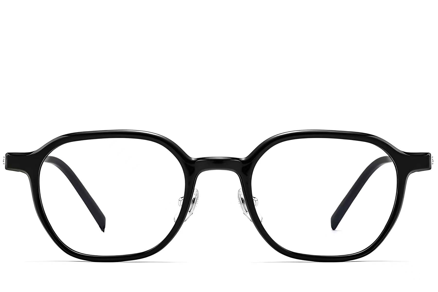 Rectangular Black Titanium Glasses #BS2419-0055