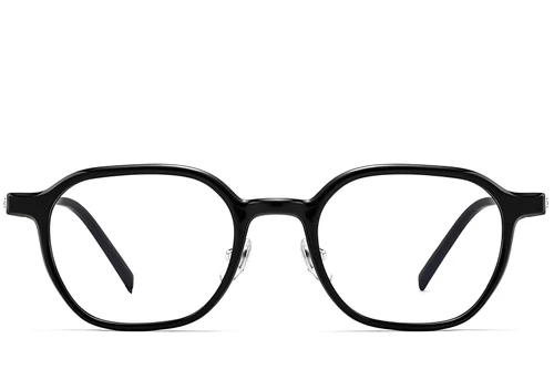 Rectangular Black Titanium Glasses #BS2419-0055