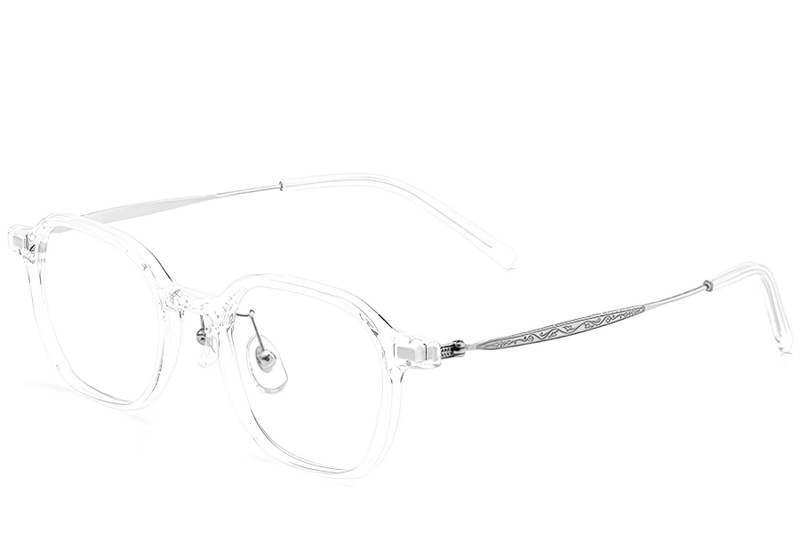 Rectangular Transparent Titanium Glasses #BS2419-0058