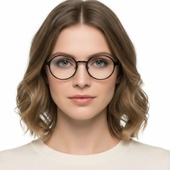 Round Black Titanium Glasses #BS2419-0062