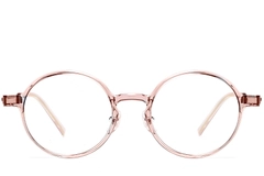 Round Pink Titanium Glasses #BS2419-0063