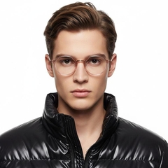 Round Pink Titanium Glasses #BS2419-0063