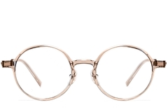 Round Brown Titanium Glasses #BS2419-0064
