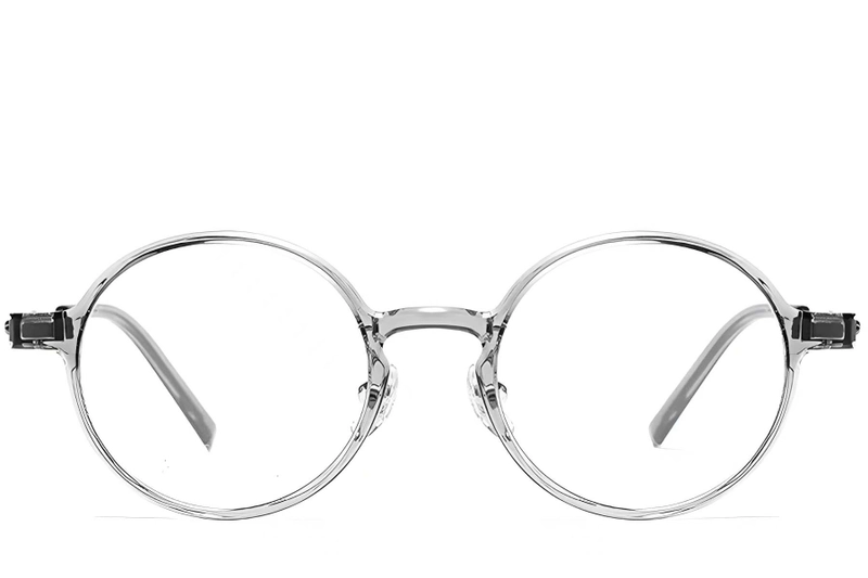 Runde graue Titanbrille #BS2419-0065