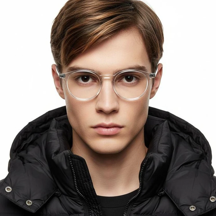 Ovale, transparente Titanbrille #BS2419-0068