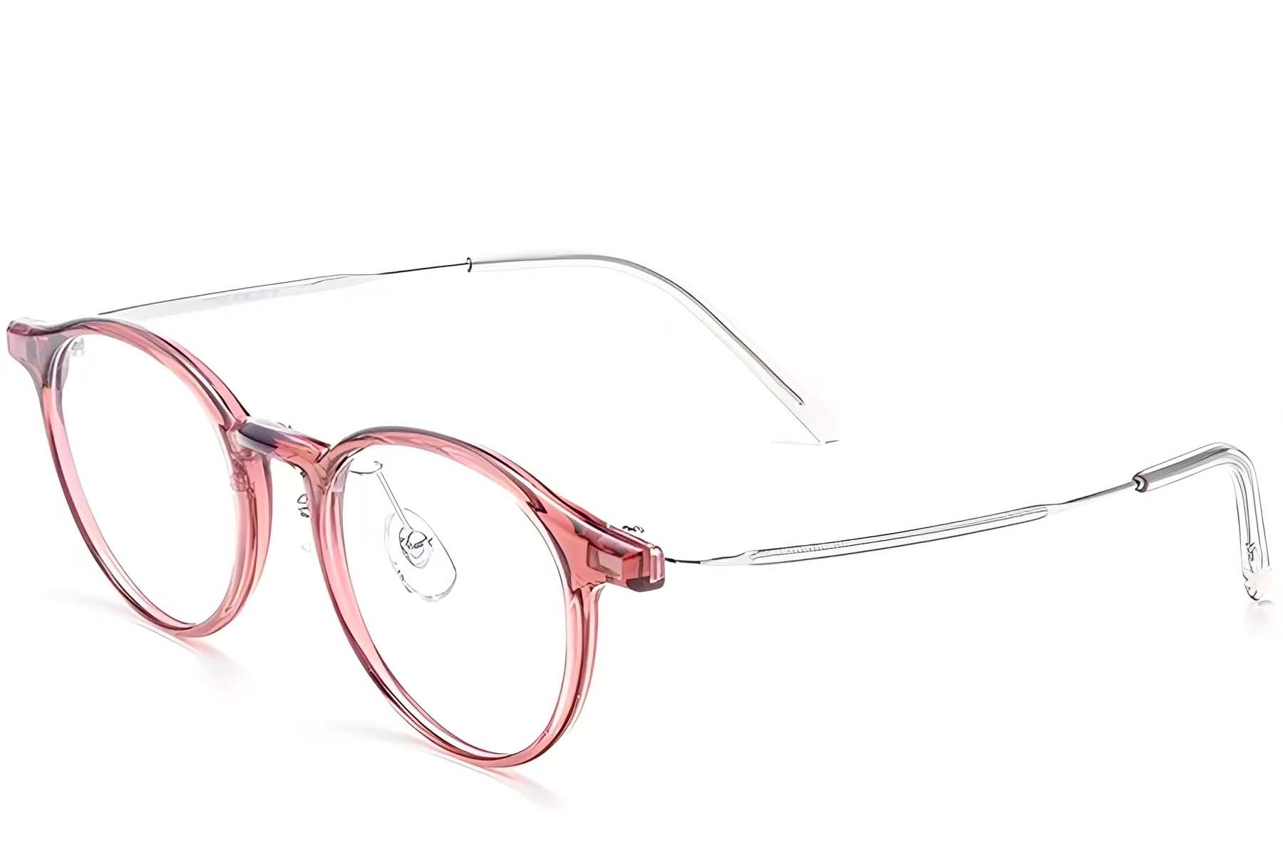 Oval Red Titanium Glasses #BS2419-0069
