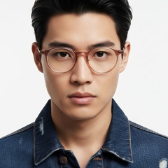 Oval Pink Titanium Glasses #BS2419-0070