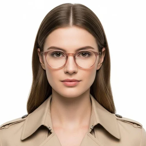 Lunettes ovales en titane rose #BS2419-0070