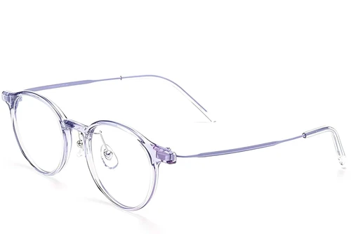 Oval Purple Titanium Glasses #BS2419-0071