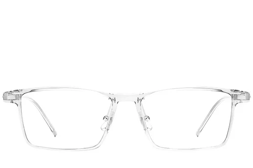 Lunettes rectangulaires transparentes en titane #BS2419-0073
