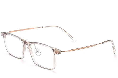 Rectangular Brown Titanium Glasses #BS2419-0077