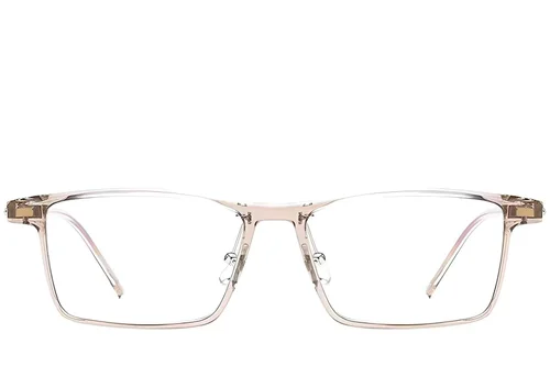 Lunettes rectangulaires en titane brun #BS2419-0077