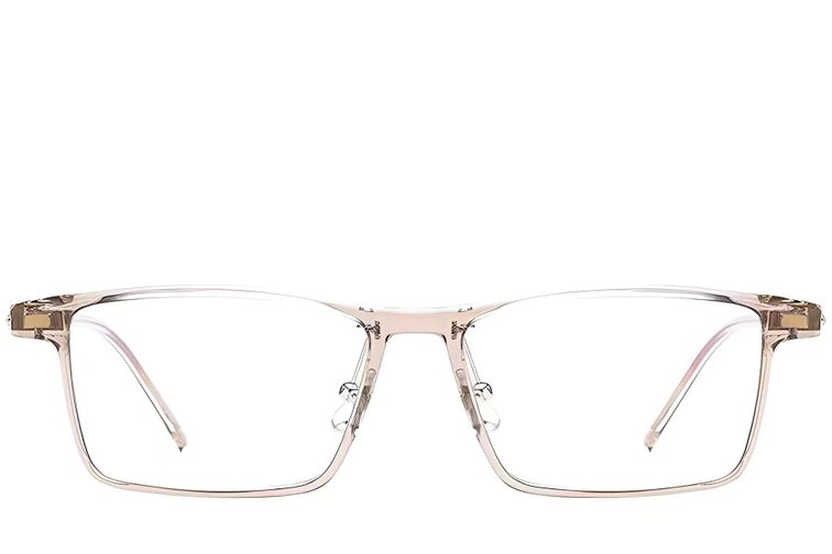 Rectangular Brown Titanium Glasses #BS2419-0077