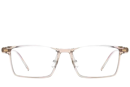Rectangular Brown Titanium Glasses #BS2419-0077