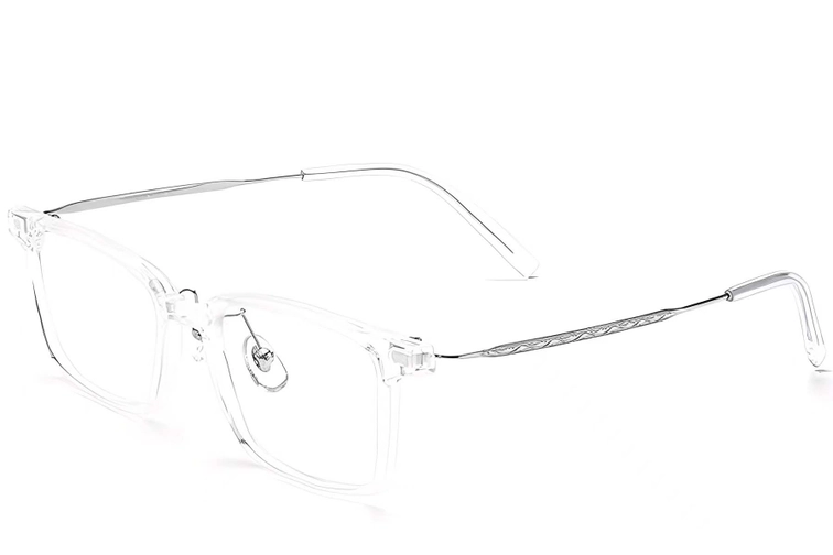 Rectangular Transparent Titanium Glasses #BS2419-0079