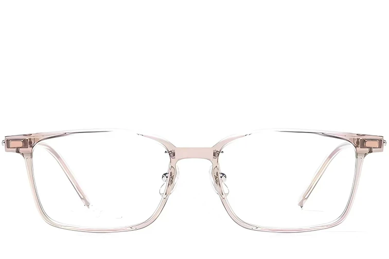 Occhiali rettangolari in titanio marrone #BS2419-0083