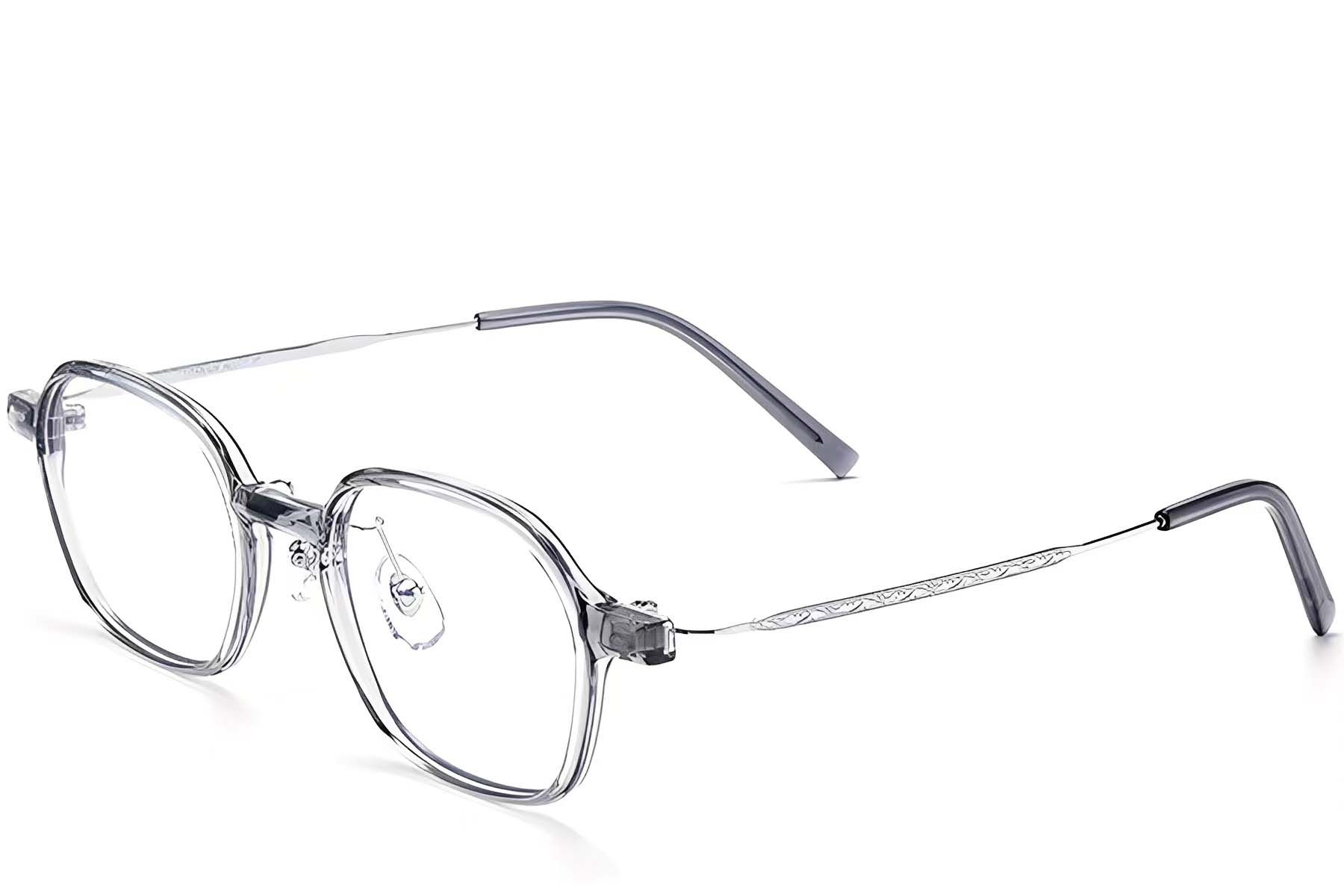 Rectangular Gray Titanium Glasses #BS2419-0087