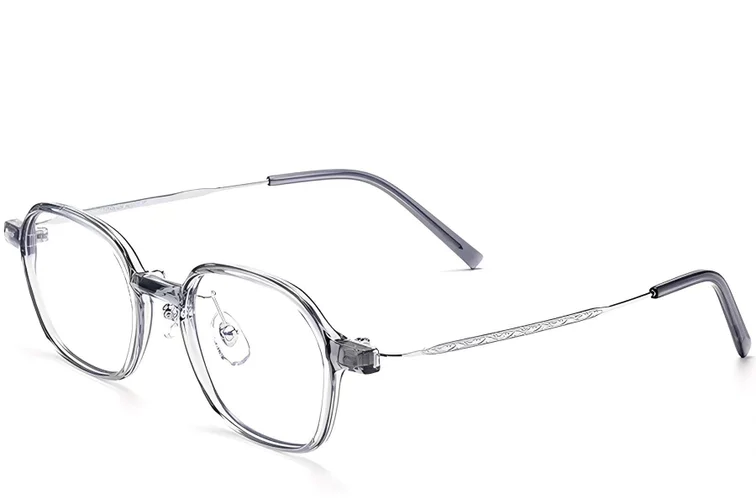 Rechteckige graue Titanbrille #BS2419-0087