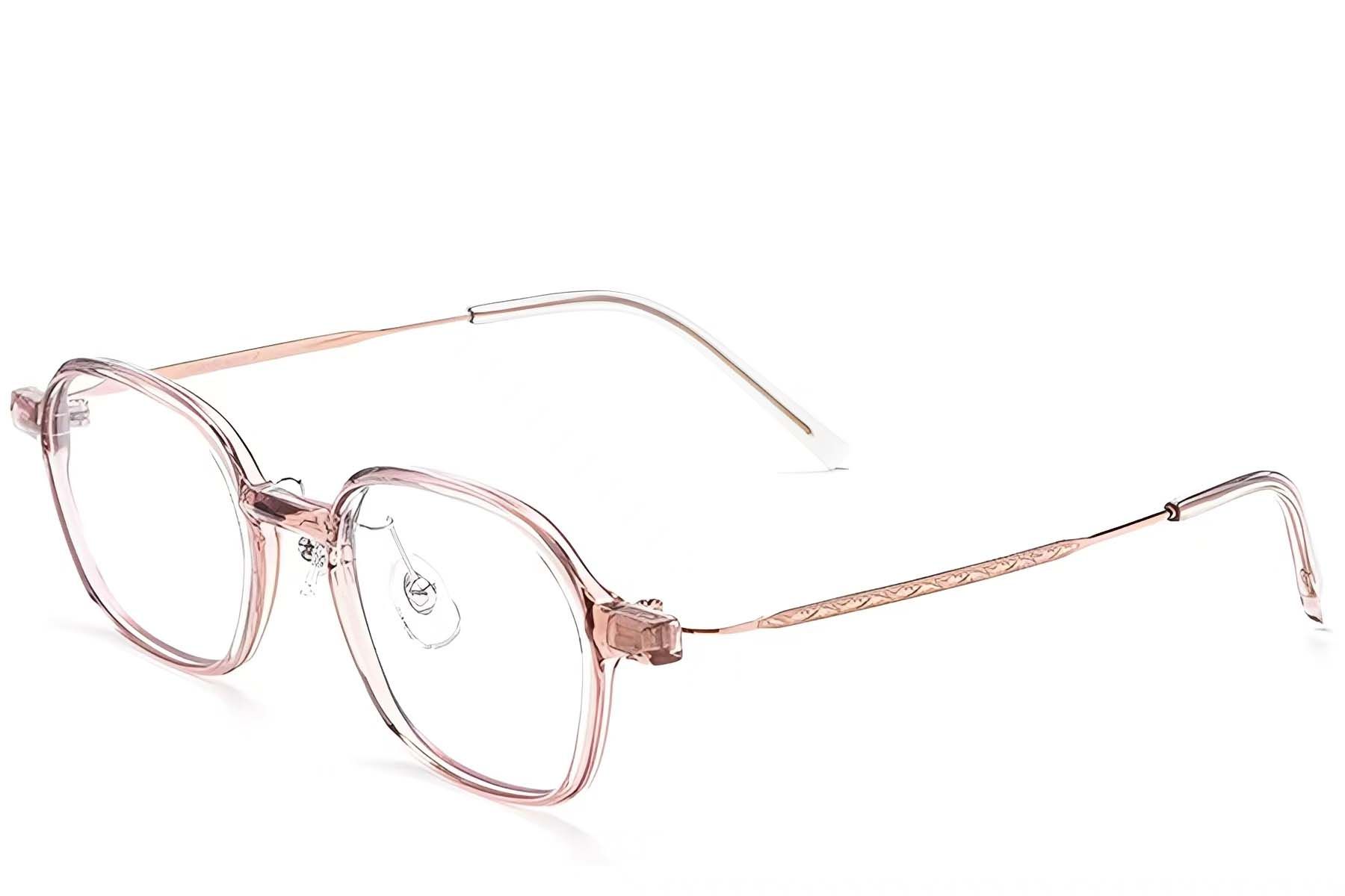 Rectangular Pink Titanium Glasses #BS2419-0088