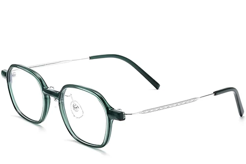 Rectangular Green Titanium Glasses #BS2419-0089