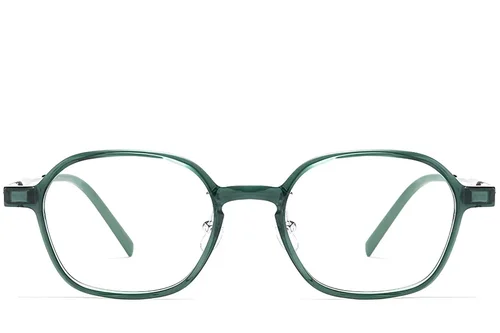 Lunettes rectangulaires en titane vert #BS2419-0089