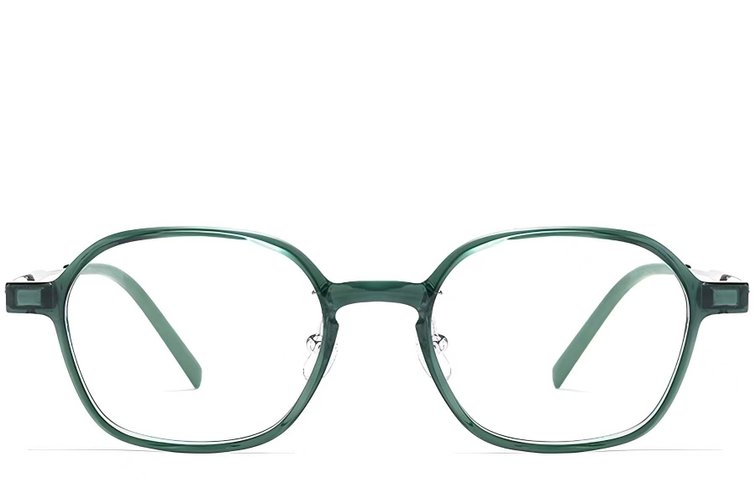 Rectangular Green Titanium Glasses #BS2419-0089