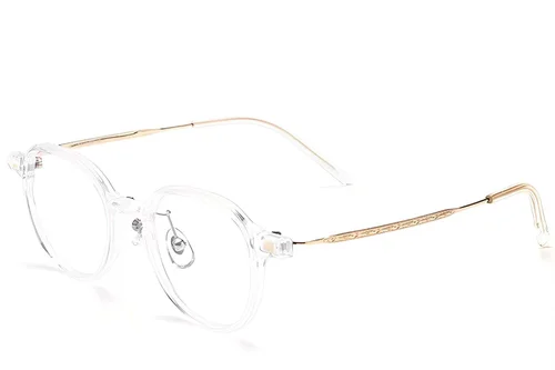 Lunettes ovales transparentes en titane #BS2419-0090