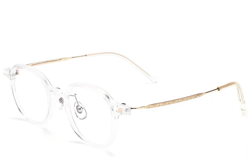 Oval Transparent Titanium Glasses #BS2419-0090