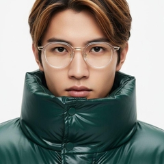 Oval Transparent Titanium Glasses #BS2419-0090