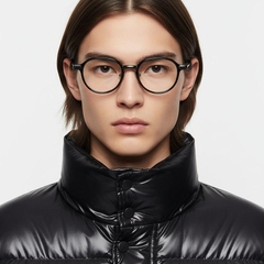 Oval Black Titanium Glasses #BS2419-0091