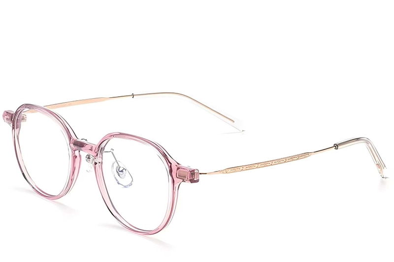 Oval Pink Titanium Glasses #BS2419-0092