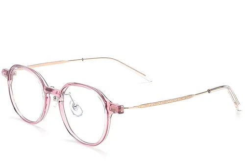 Lunettes ovales en titane rose #BS2419-0092