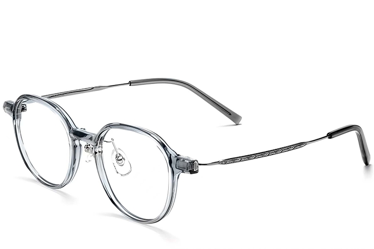 Oval Gray Titanium Glasses #BS2419-0093