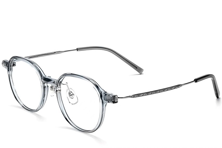 Occhiali ovali in titanio grigio #BS2419-0093